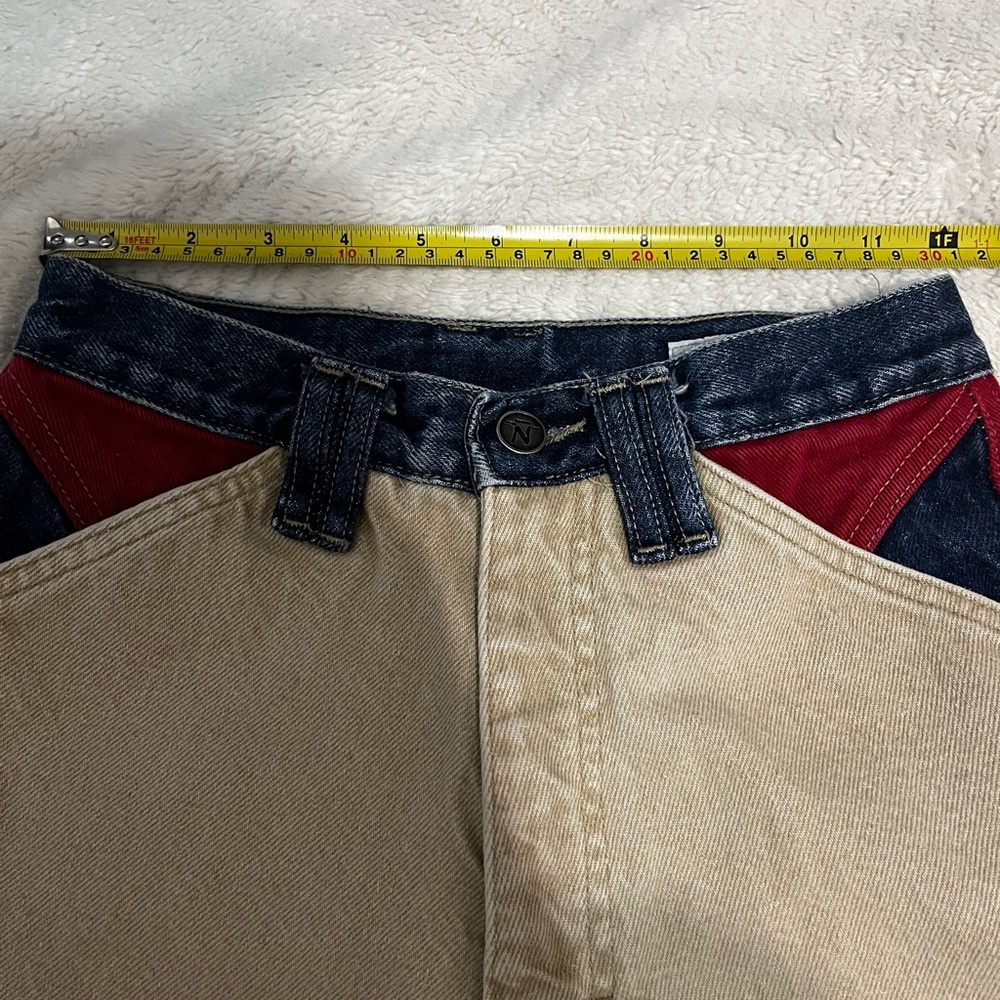 Insane unique vintage thoroughbred colour block western jean - Picture 9 of 9